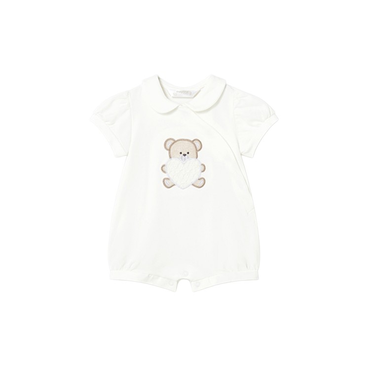 MAYORAL NEWBORN Set di 2 tutine corte bianche neonata