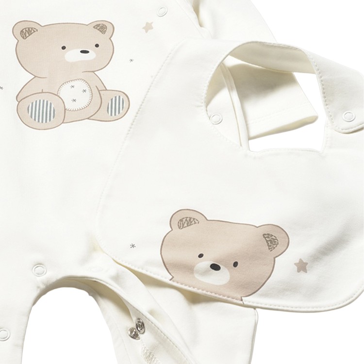 MAYORAL NEWBORN Tutina bianca con bavetta neonato