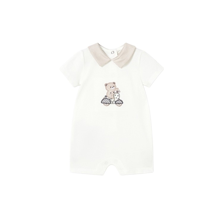 MAYORAL NEWBORN Set di 2 tutine corte bianche neonato