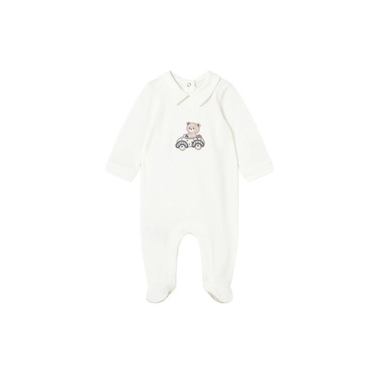 MAYORAL NEWBORN Set di 2 tutine lunghe bianche neonato