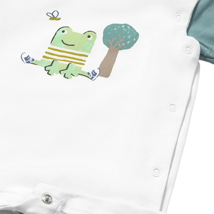 MAYORAL NEWBORN Set di 3 tutine corte verdi neonato