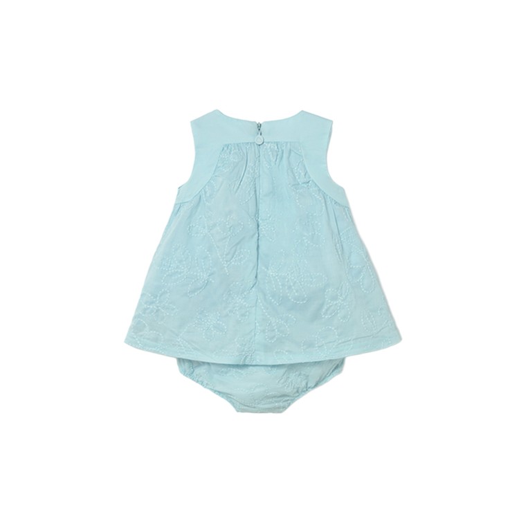 MAYORAL NEWBORN Abito celeste ricamato neonata