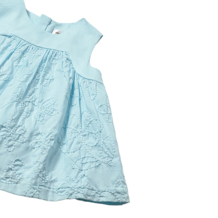 MAYORAL NEWBORN Abito celeste ricamato neonata