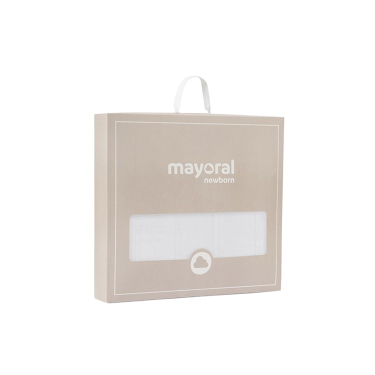 MAYORAL NEWBORN Copertina bianca in cotone neonati