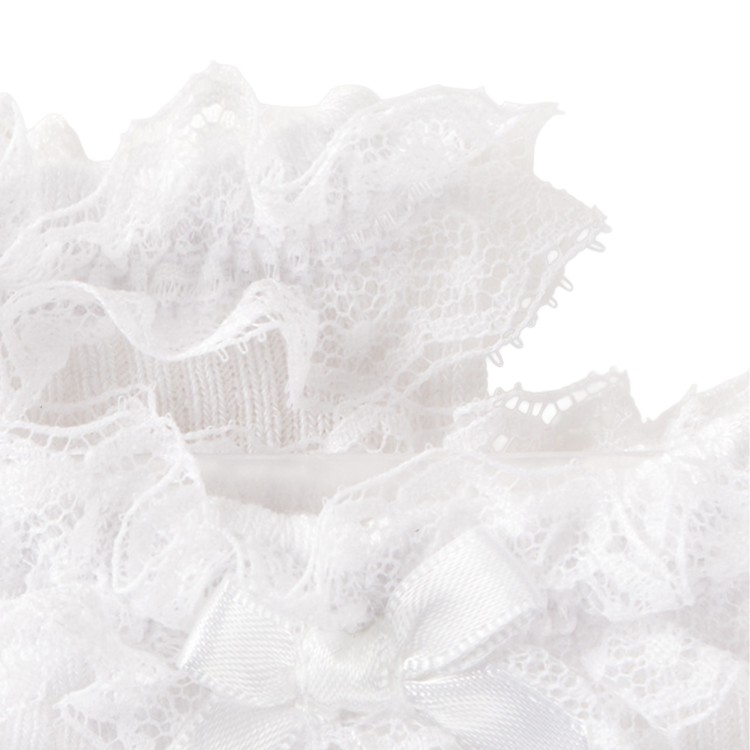 MAYORAL NEWBORN Calzini bianchi con pizzo neonata