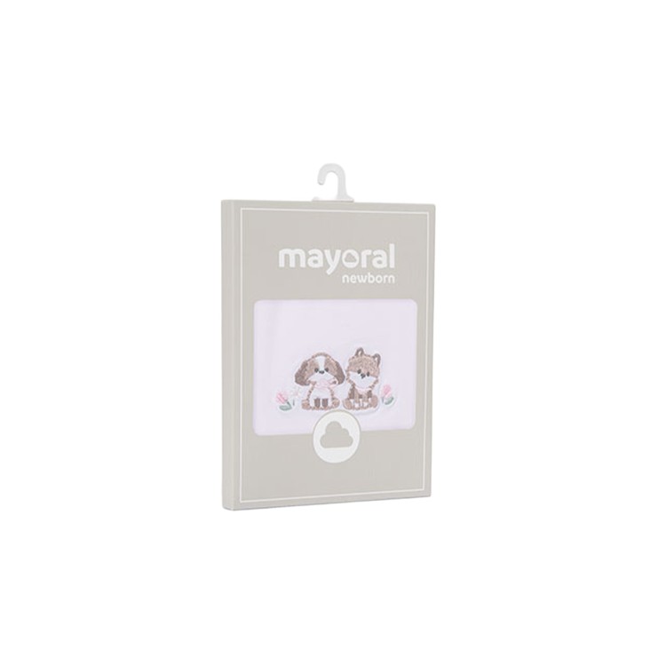 MAYORAL NEWBORN Set di due bavette con ricami neonata