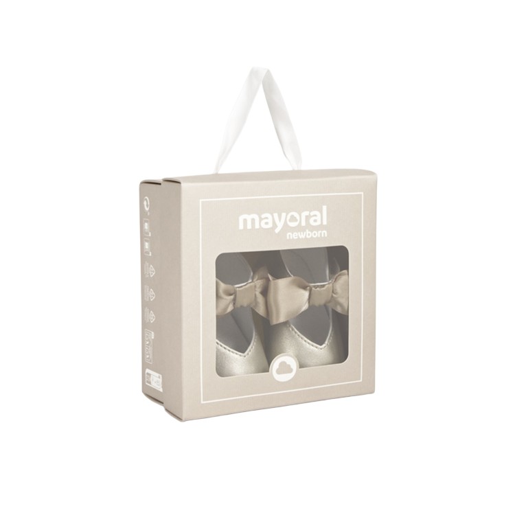 MAYORAL NEWBORN Scarpine oro metallizzate neonata