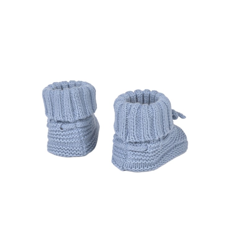 MAYORAL NEWBORN Scarpine azzurre tricot neonato
