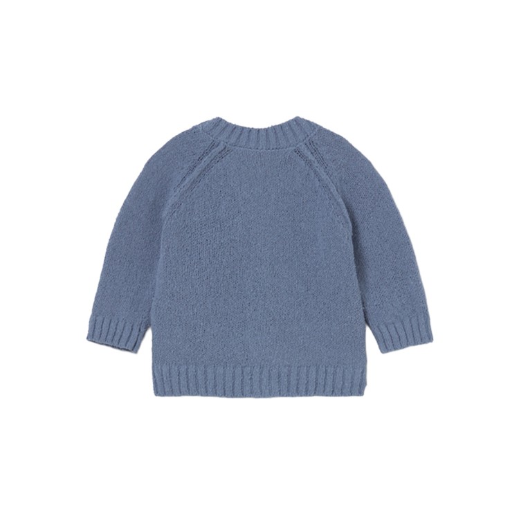 MAYORAL NEWBORN Cardigan blu tricot neonati