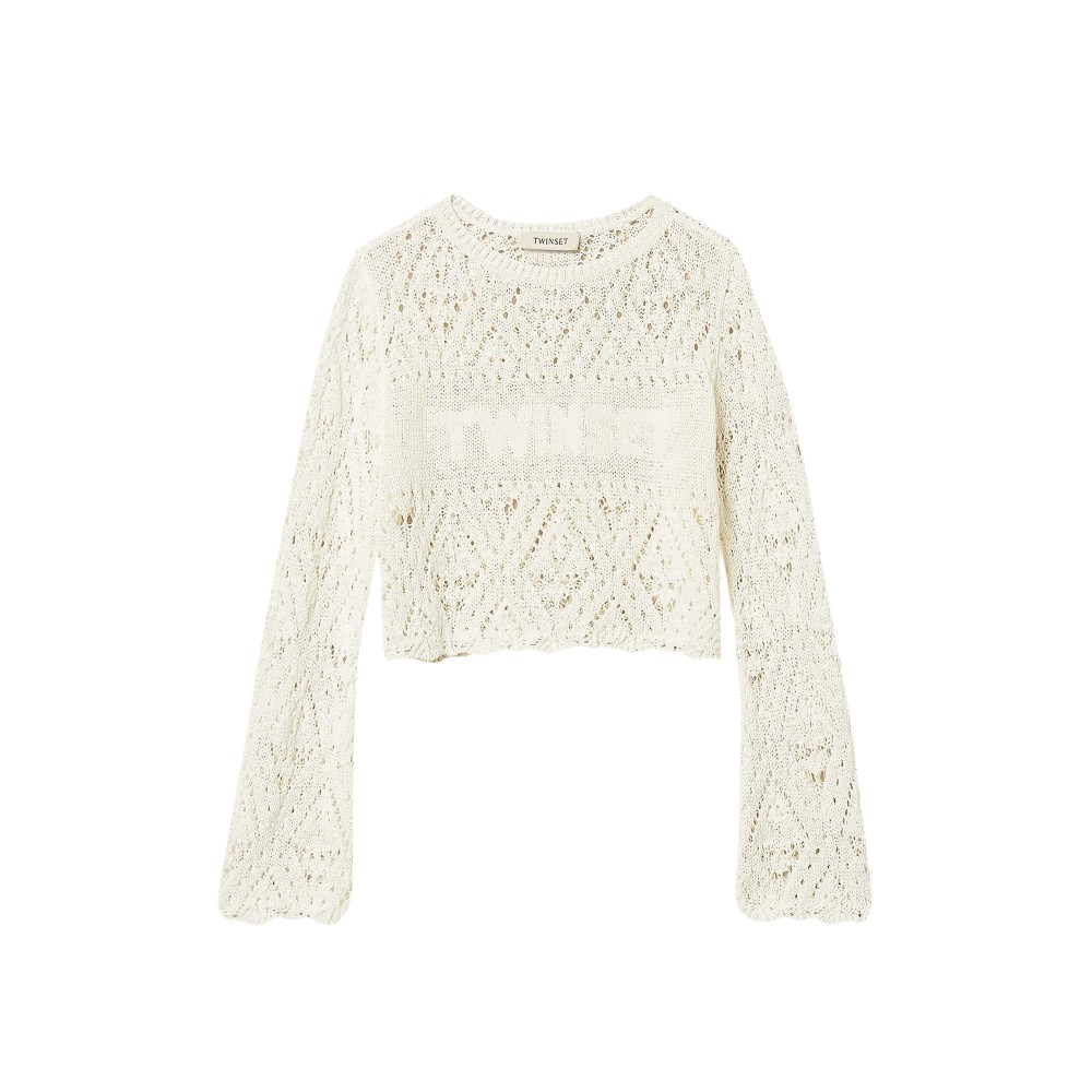 TWIN-SET Maglia panna...