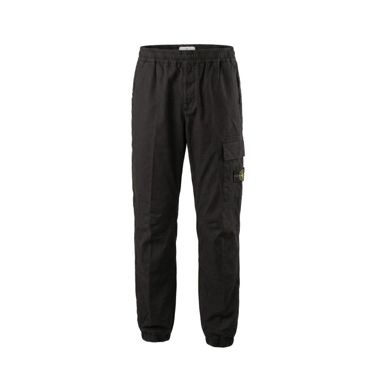 STONE ISLAND Pantaloni neri elasticizzati bambino