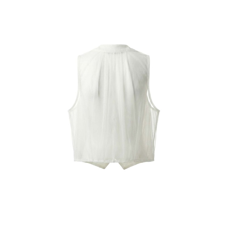PATRIZIA PEPE Gilet bianco cropped bambina