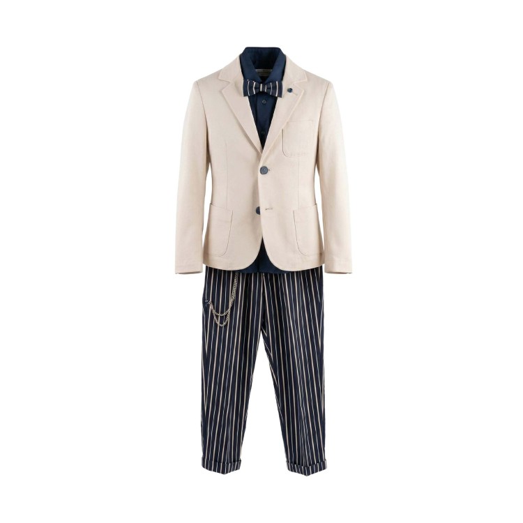 COLORI CHIARI Completo elegante 5 pezzi in cotone bambino