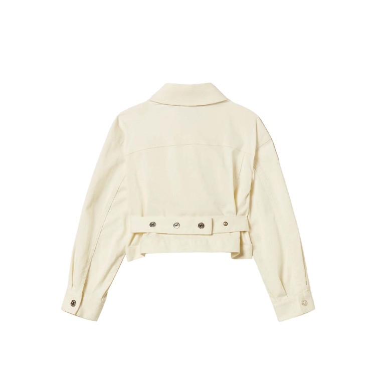 TWIN-SET Giacca bianca in denim bambina