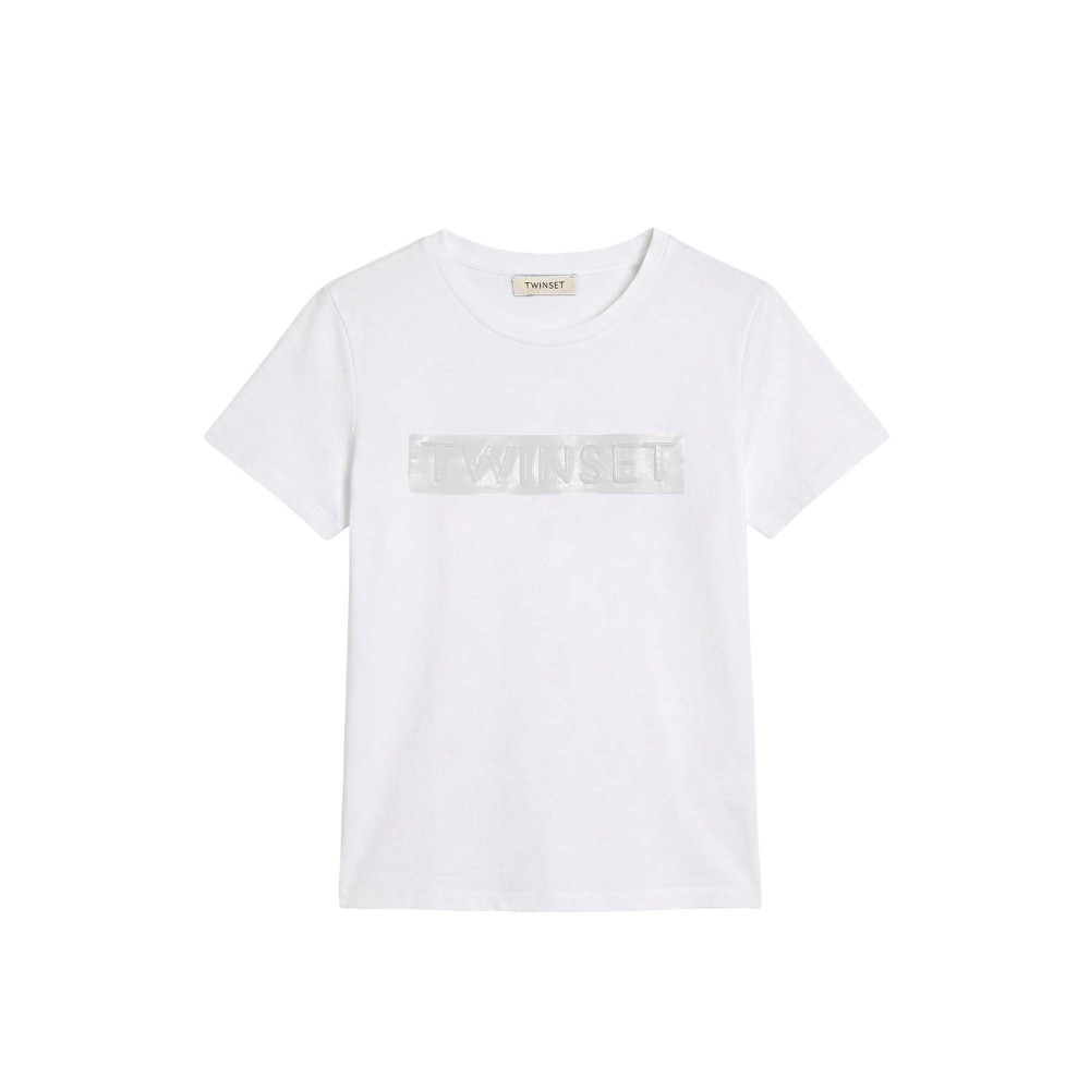 TWIN-SET T-shirt bianca con...