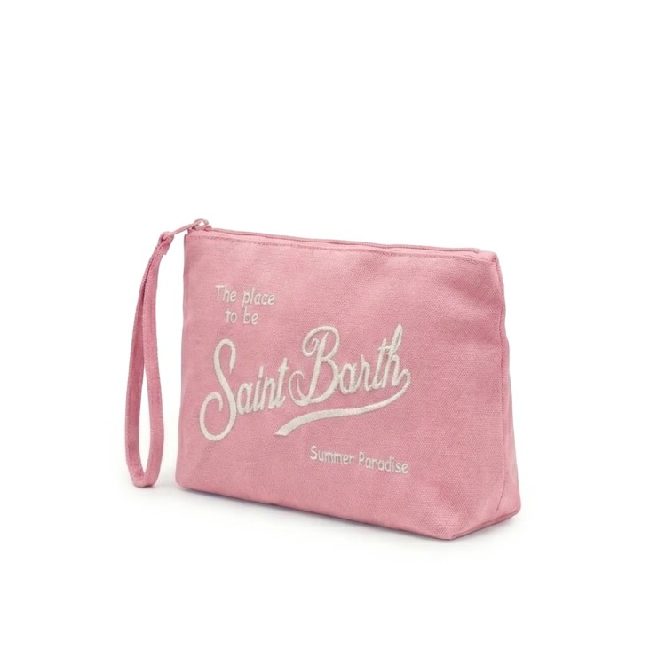 SAINT BARTH Pochette rosa in cotone bambina