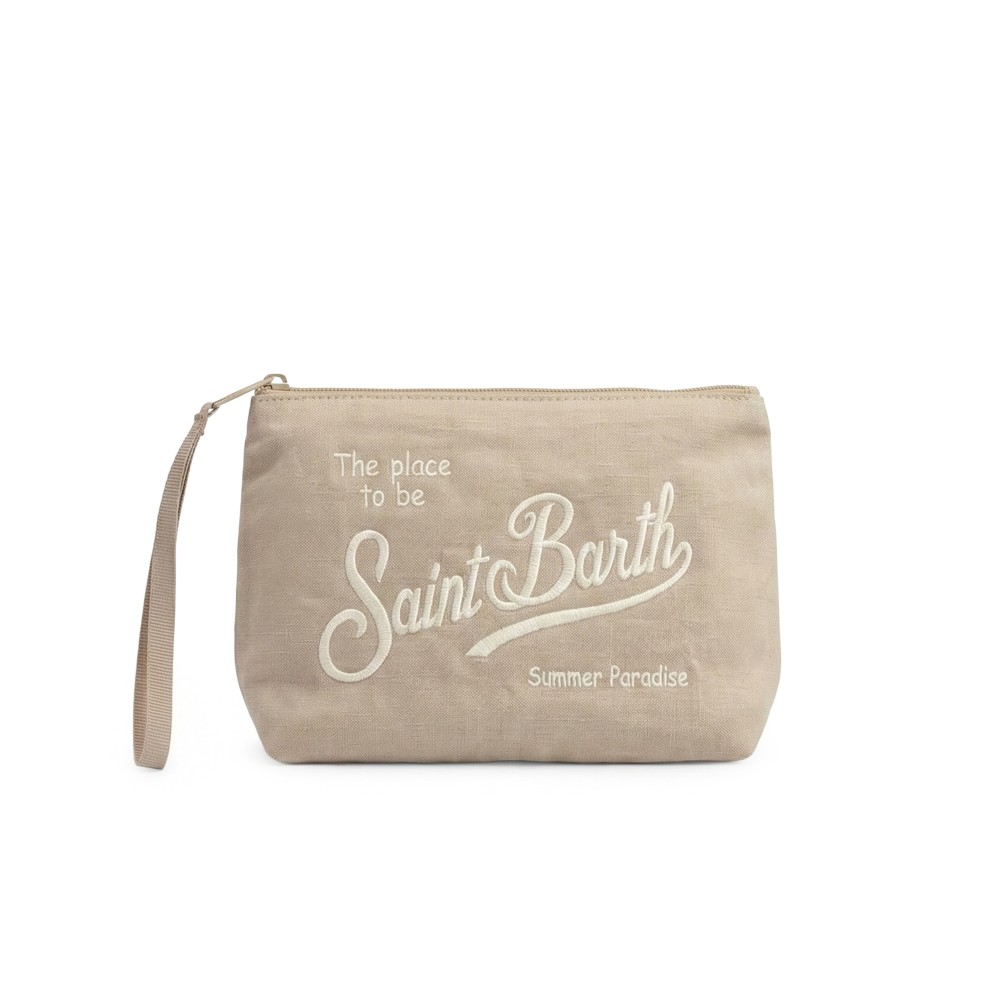 SAINT BARTH Pochette beige...