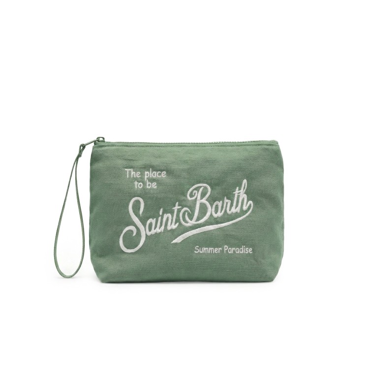 SAINT BARTH Pochette salvia in lino morbido bambini