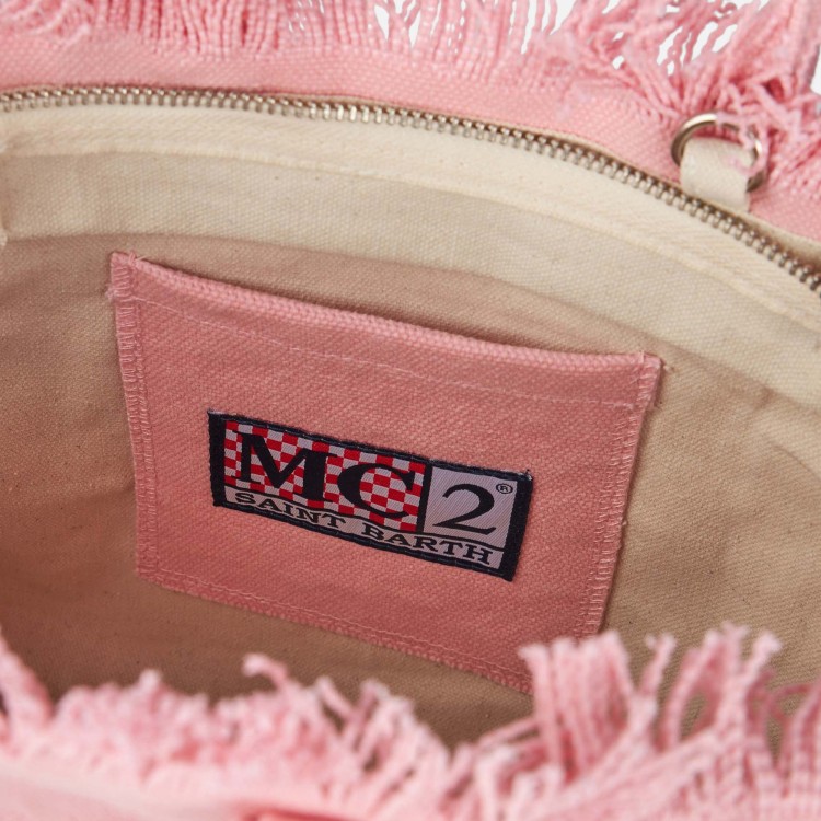 SAINT BARTH Borsa Colette rosa in canvas bambina