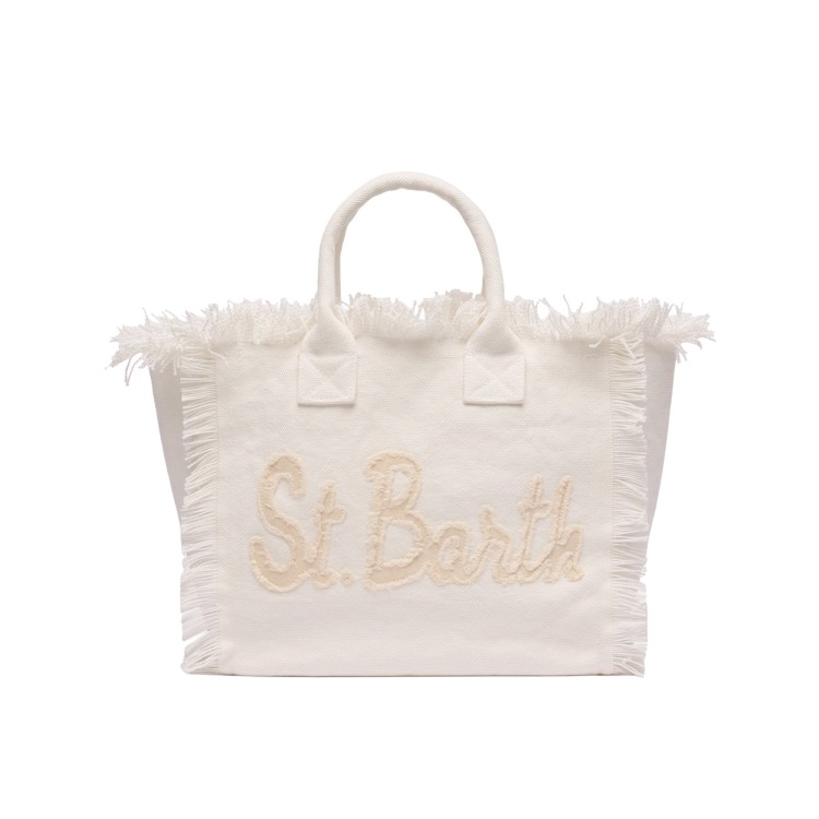 SAINT BARTH Borsa Colette bianca patch logo bambina