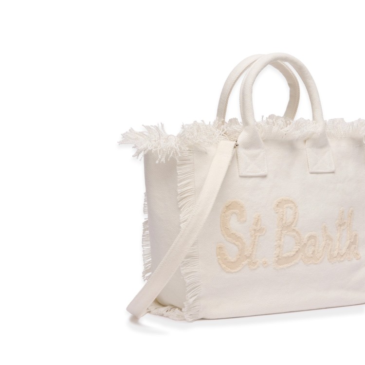 SAINT BARTH Borsa Colette bianca patch logo bambina