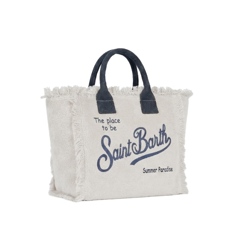 SAINT BARTH Borsa Colette bianca e blu in spugna bambina