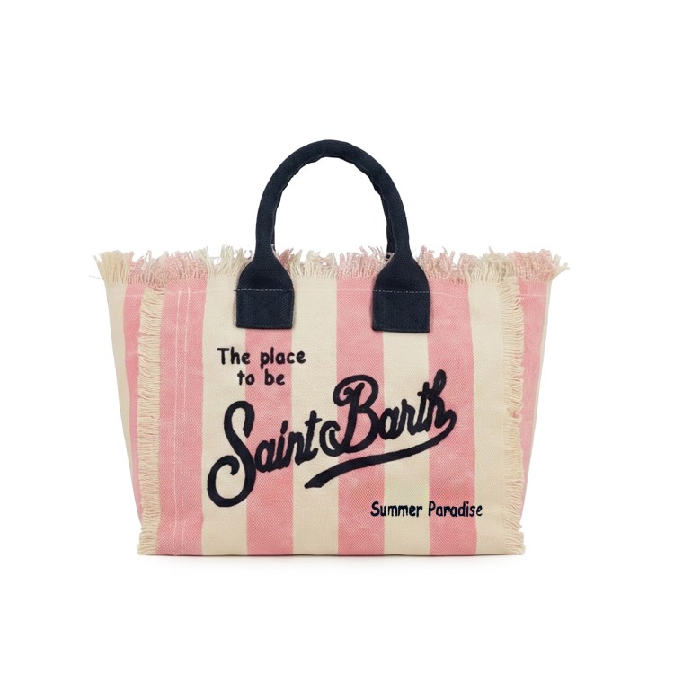 SAINT BARTH Borsa Colette rosa a righe bambina