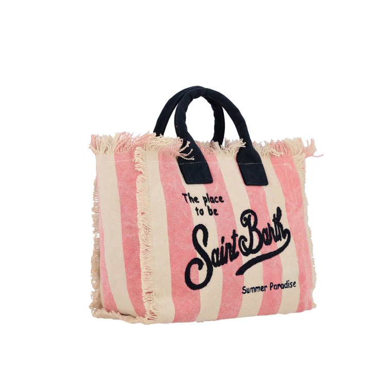 SAINT BARTH Borsa Colette rosa a righe bambina