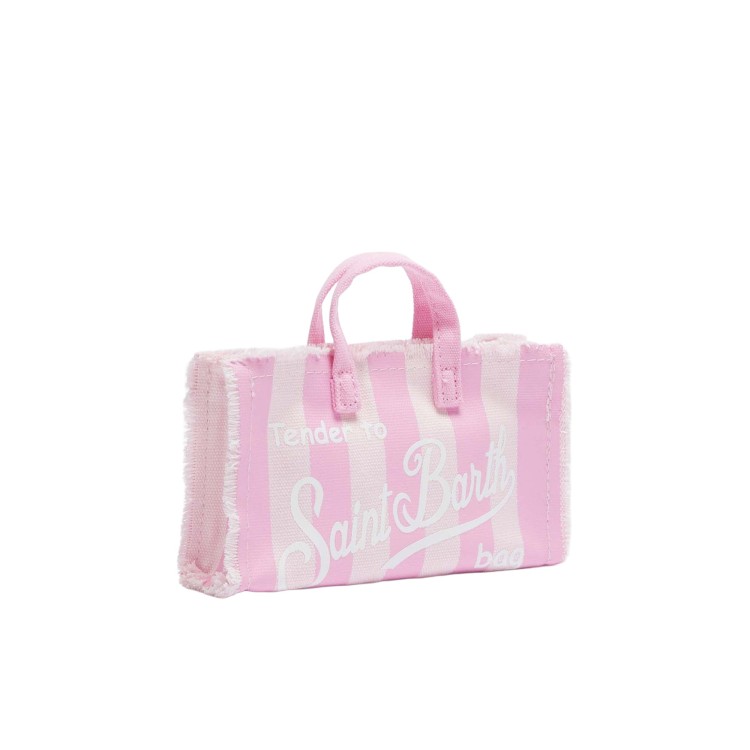 SAINT BARTH Borsa per telefono rosa a righe bambina