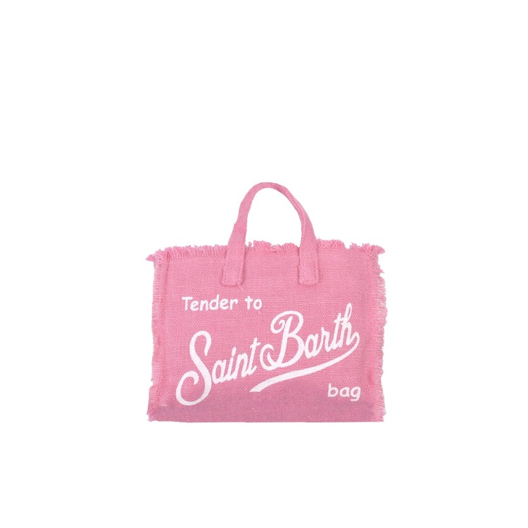 SAINT BARTH Borsa per telefono rosa in lino bambina