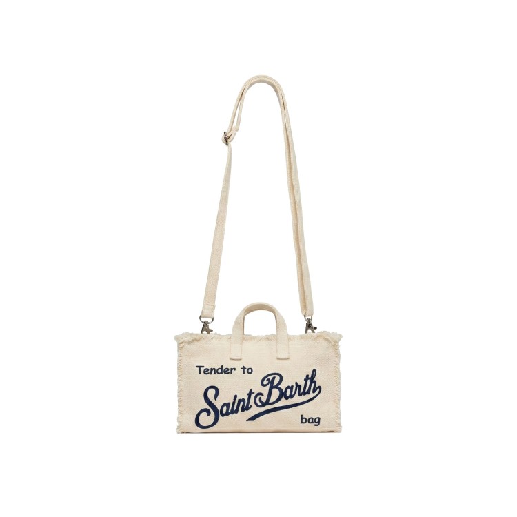 SAINT BARTH Borsa per telefono avorio in lino bambina