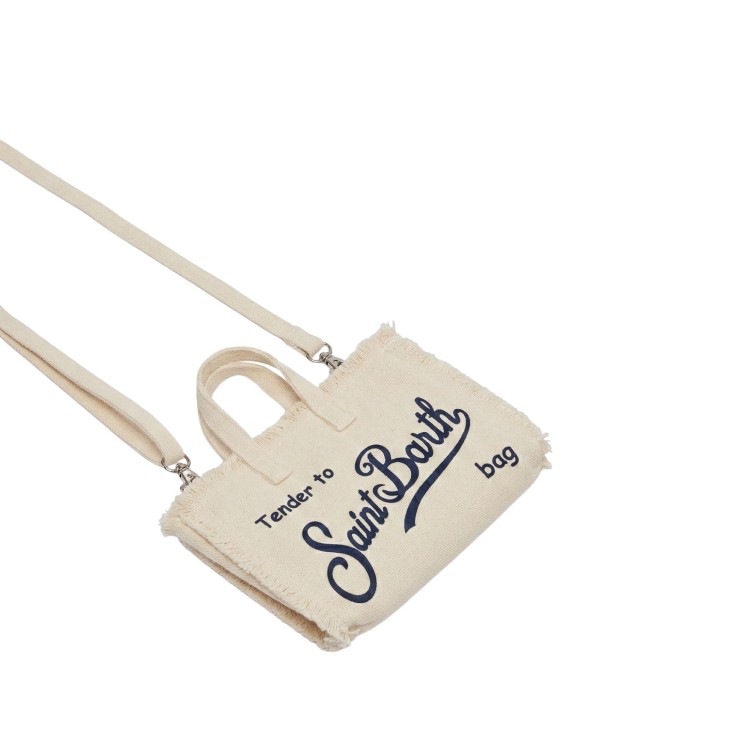 SAINT BARTH Borsa per telefono avorio in lino bambina