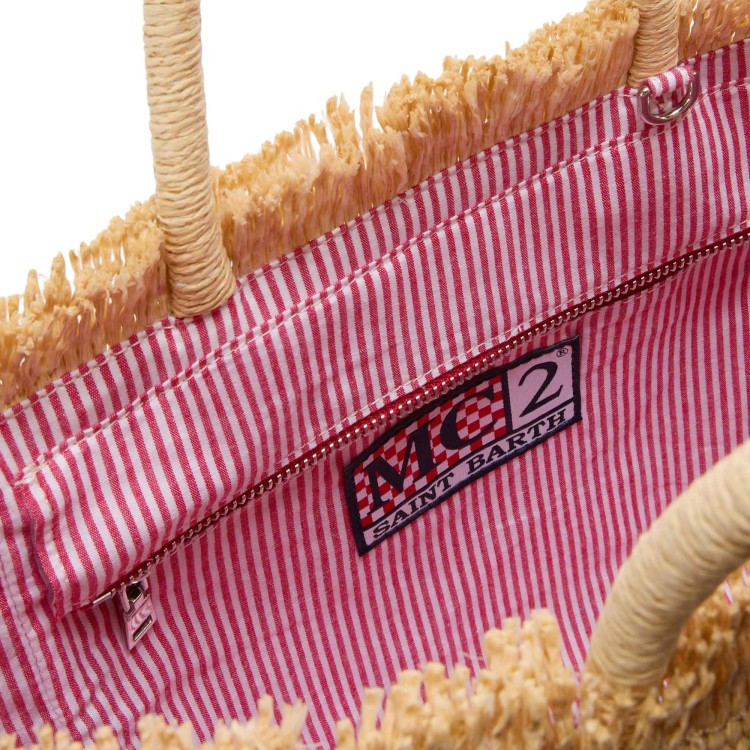 SAINT BARTH Borsa Colette in paglia con ciliegie bambina