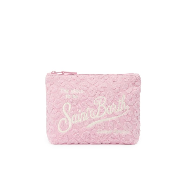 SAINT BARTH Pochette rosa in spugna bambina