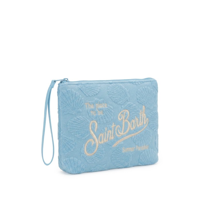 SAINT BARTH Pochette celeste in spugna bambina