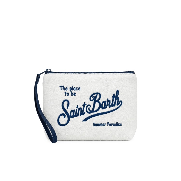 SAINT BARTH Pochette bianca in spugna bambina