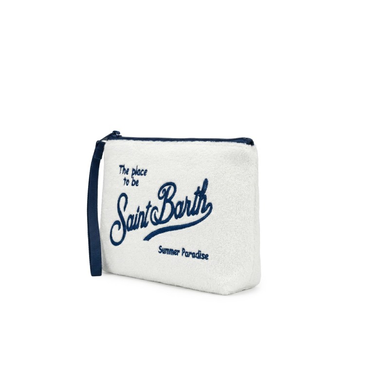 SAINT BARTH Pochette bianca in spugna bambina