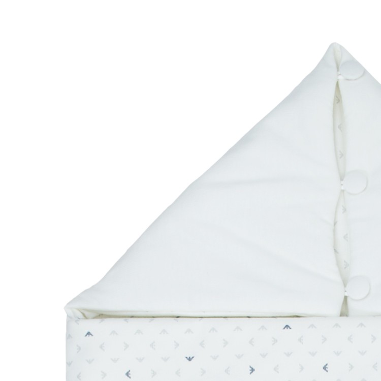 EMPORIO ARMANI Sacco nanna imbottito  panna blu neonato