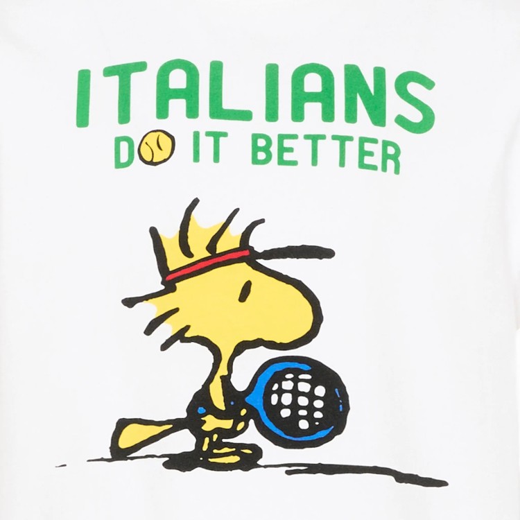 SAINT BARTH T-shirt bianca con stampa Peanuts bambino