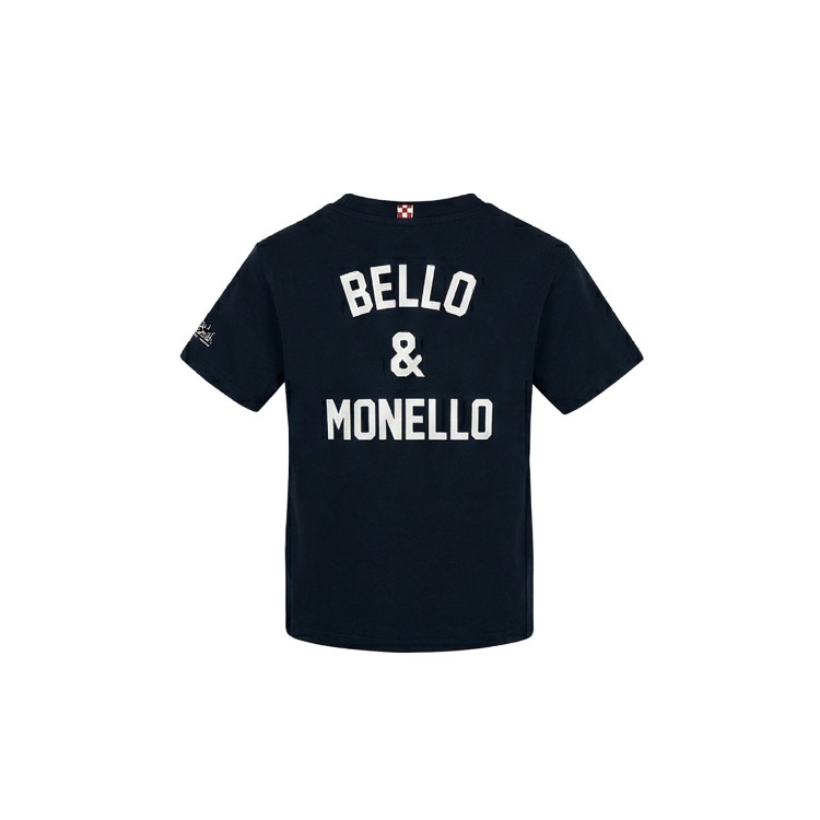SAINT BARTH T-shirt blu navy "Bello e Monello" bambino