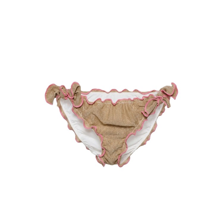 SAINT BARTH Bikini dorato lurex bambina