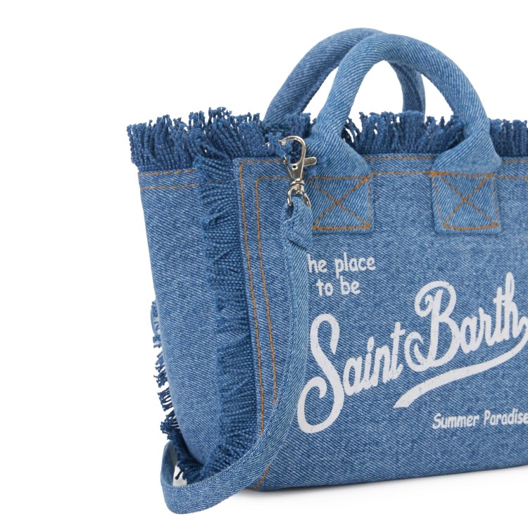 SAINT BARTH Borsa Vanity Mini in denim bambina