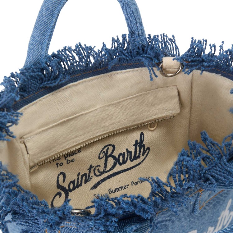 SAINT BARTH Borsa Vanity Mini in denim bambina