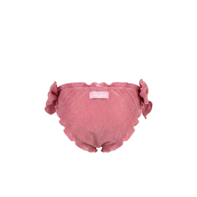 SAINT BARTH Slip fucsia lurex arricciato bambina