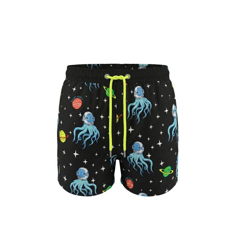 SAINT BARTH Boxer mare neri stampati bambino