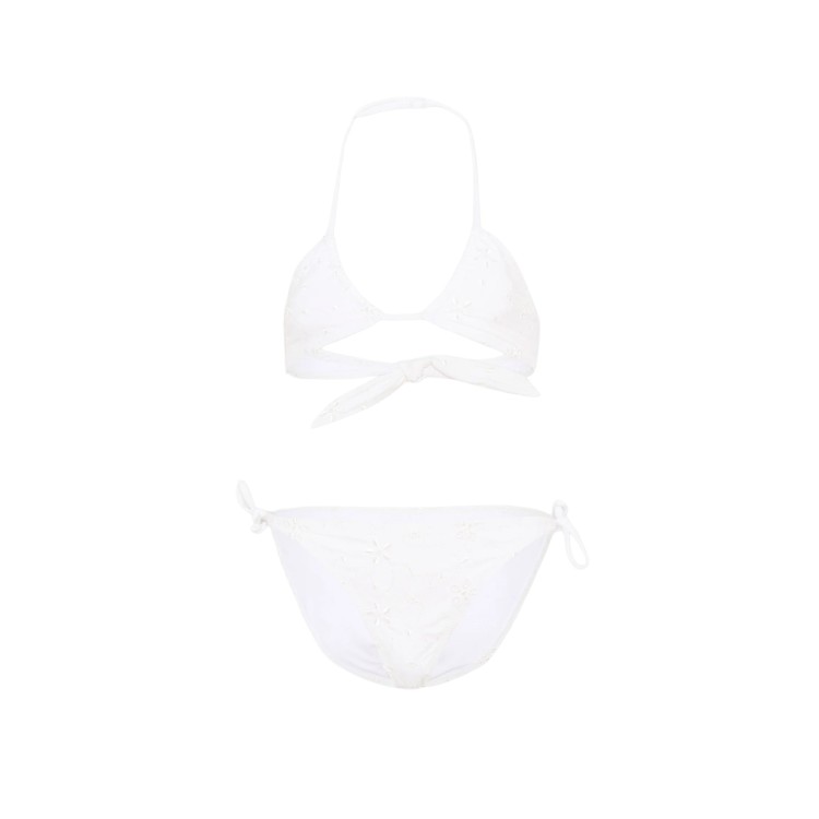 SAINT BARTH Bikini bianco sangallo bambina