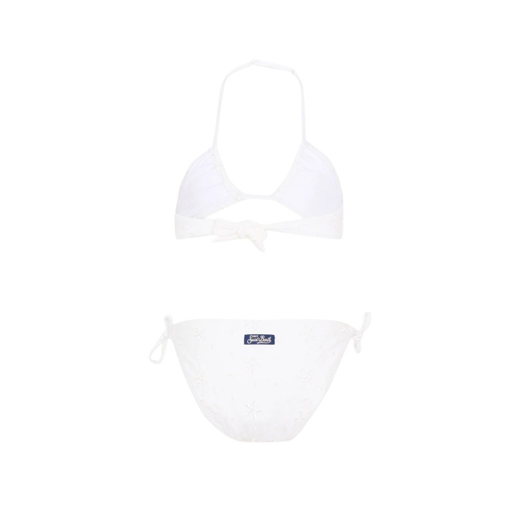 SAINT BARTH Bikini bianco sangallo bambina