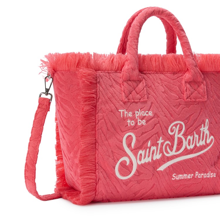SAINT BARTH Borsa Colette rossa zebrata in spugna bambina