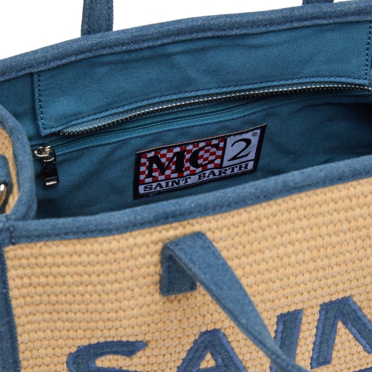 SAINT BARTH Borsa Vivian con patch in denim bambina