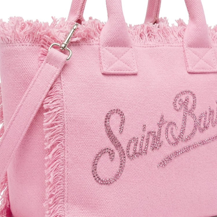 SAINT BARTH Borsa Colette rosa con logo strass bambina